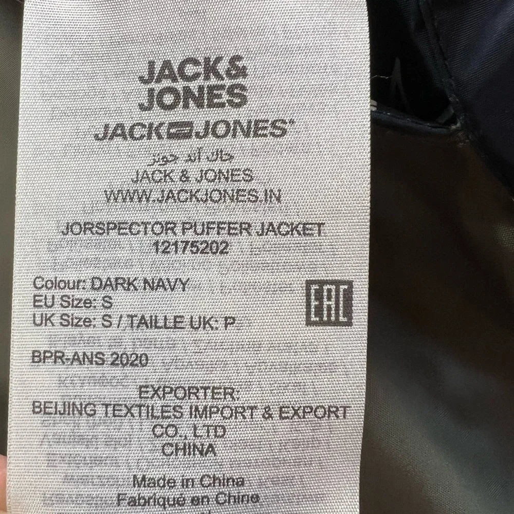 Jack & Jones Originals Printed Logo Puffer Jacket